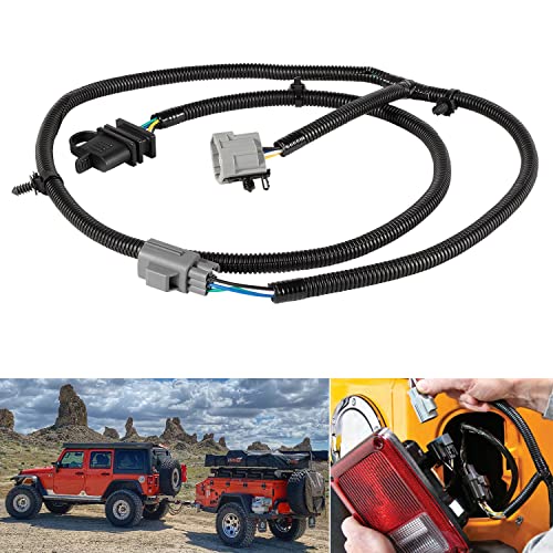 Plug-n-Play 4-Way Tow Hitch Wiring Harness for 2007-2018 Jeep Wrangler JK Replace for OEM 17275.01 92015 8001