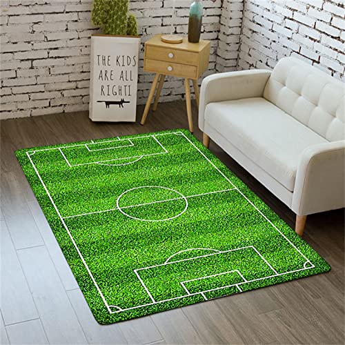 Machine Washable Soccer Field Accent Rug for Living Room Area Rugs Bedroom Carpet Anti-Skid Sports Fun Rugs for Boys Teens 4’8″ x6′ | The Storepaperoomates Retail Market - Fast Affordable Shopping