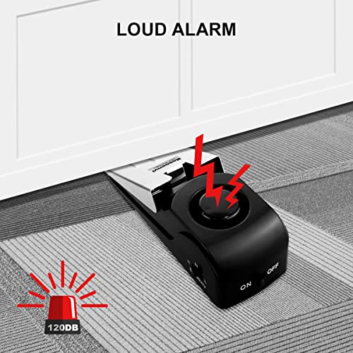 Door Stop Alarm, Door Stopper with 120DB Security Alarm, Floor Wedge Door Stop Siren, Door Security Devices for Traveling, Apartment, Hotel and Home (Pack of 3) | The Storepaperoomates Retail Market - Fast Affordable Shopping