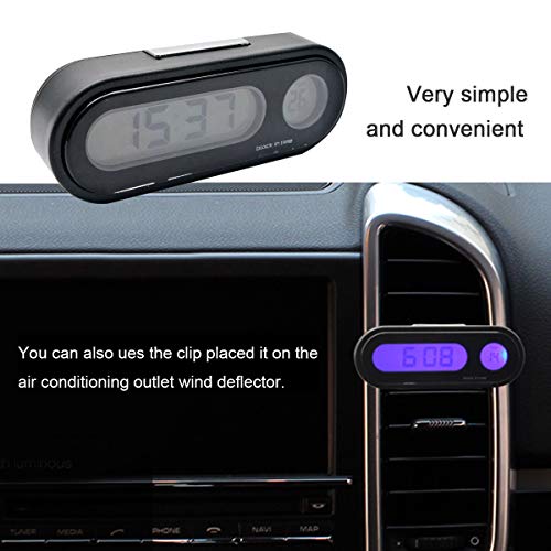 2 in 1 Car Interior LED Digital Clock Thermometer, Digital Temperature Dashboard Clock,LCD Backlight Car Clock ,Support 12h/24h Transformation Mode | The Storepaperoomates Retail Market - Fast Affordable Shopping