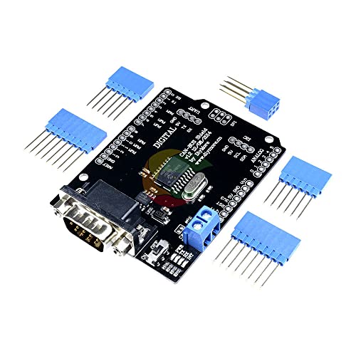 MCP2515 Can Bus Shield Board SPI Interface Connector Expansion Controller Module DC 5V-12V for Arduino 9 Pins Auto Diagnostic