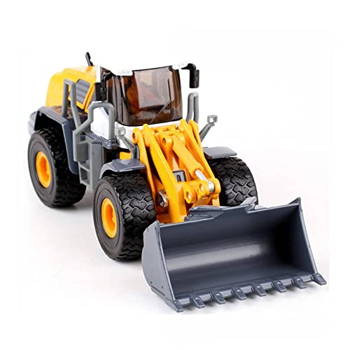 Amazorama Diecast Front Loader Toy Truck for Kids | Moveable Lift Container & Four Wheel Metal Construction Vehicle Toy