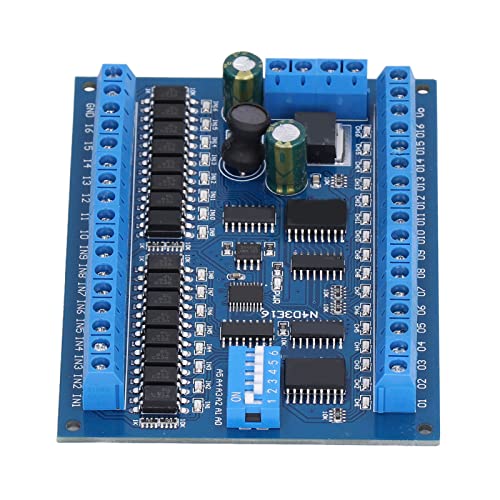 16 Channel Expansion Board, RS485 Remote Control Module DIN35 and C45 Rail Mount 6 Commands Compact Size for Smart Home for Surveillance System Single Board