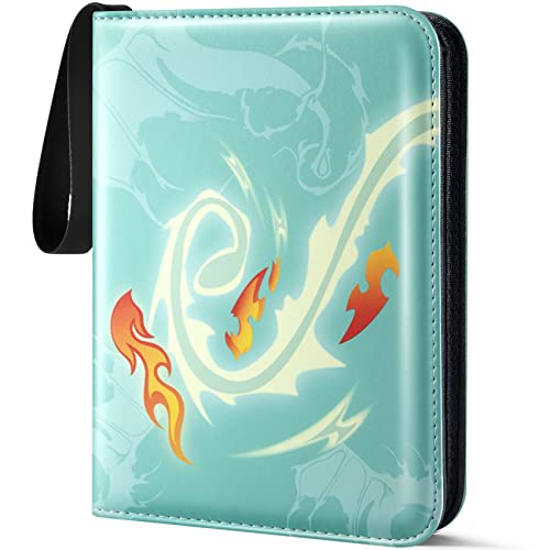 Card Binder for Card Binders,Card Holder Compatible with Trading Cards,Portable Card Case with 50 Removable Sleeves Fits 400 Cards,Card Album,Gift for Kid