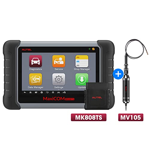 2022 Newest Autel Scanner MaxiCOM MK808TS + MV105, Combination of Autel MK808BT and TS608, OE-Level TPMS Scan Tool with 28+ Service Functions, All Systems Diagnoses, Activate/Program/Relearn TPMS Sens