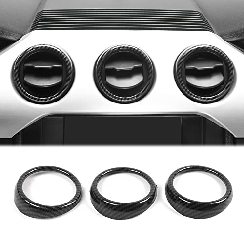 Hoolcar Center Control Air Conditioner Vent Cover for 2015-2020 Ford Mustang, Carbon Fiber