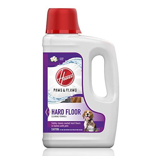 Hoover Paws & Claws Hard Floor Cleaner, Concentrated Pet Cleaning Solution for FloorMate Machines, 64oz Formula, AH31451, White