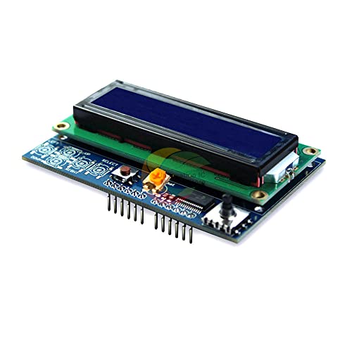 Brightness Adjustable 1602 LCD Shiled IIC I2C MCP23017 5 Keypad for Arduino R3 MEGA Five-Way Button Share The I2C Bus