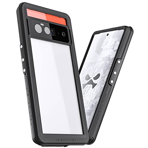 Ghostek NAUTICAL slim Pixel 6 Pro Waterproof Case with Screen Protector and Camera Lens Cover Built-In Heavy Duty Shockproof Protection Phone Cover Designed for 2021 Google Pixel 6 Pro (6.71″) (Clear)