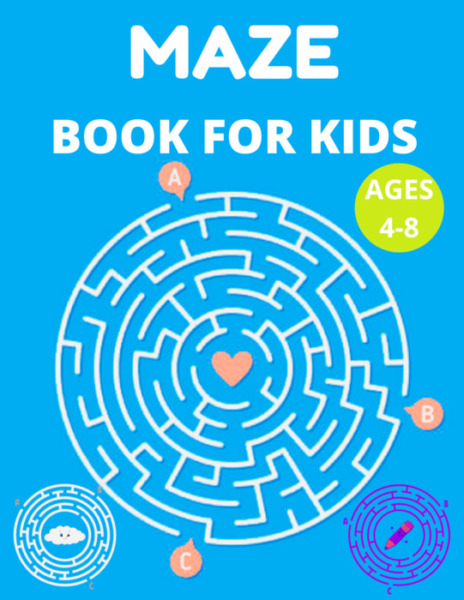 Maze Puzzle Book for Kids Ages 4-8 – 100 Fun Maze Activity Puzzle Game