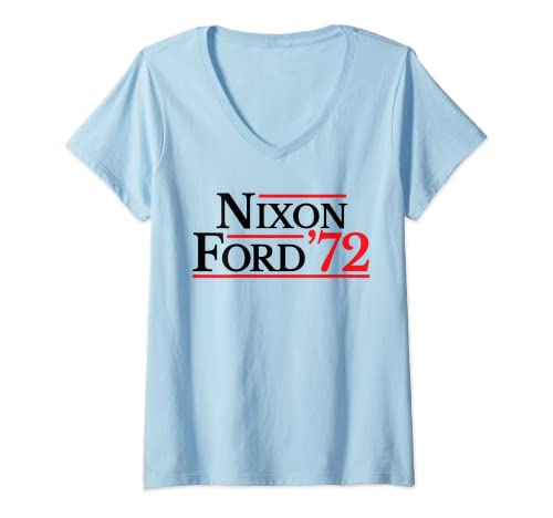Womens Nixon Ford ’72 America V-Neck T-Shirt