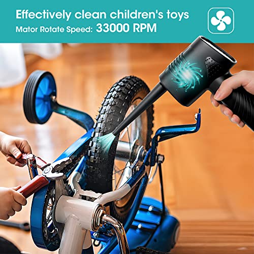 PINBOL Compressed Air Duster, Cordless Air Duster 33000 RPM Fast Cleaning Dust 6000mAh Electric Reusable Dust Destroyer for Computer Keyboard Car Pet House No Gas Portable Air Duster Replaces Air Cans | The Storepaperoomates Retail Market - Fast Affordable Shopping