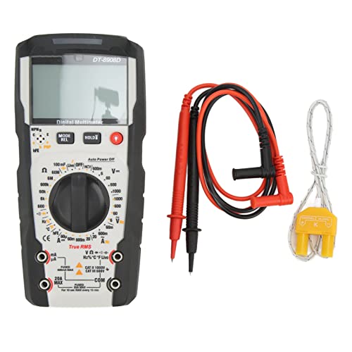 Eujgoov DT-8908D Ammeter Voltmeter Multimeter with 6000 Digit Digital Display Screen for Electrical Parameter Measurement