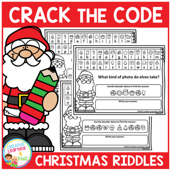 Crack the Code Christmas Riddles Secret Code Worksheets