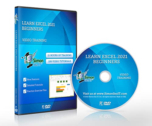 Microsoft Excel 2021/365 Training Course by Simon Sez IT: Excel DVD Course For Absolute Beginners – Excel Video Tutorials Including Exercise Files