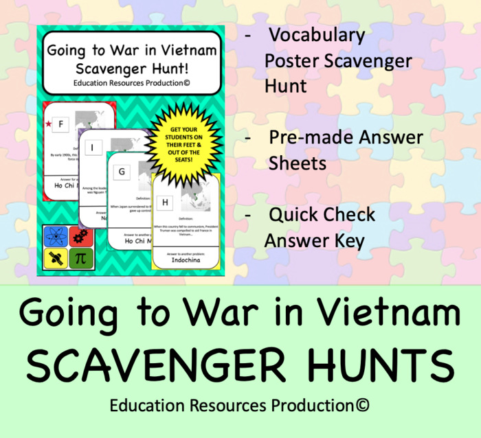 Going to War in VietnamHistory Scavenger Hunt Activity | The Storepaperoomates Retail Market - Fast Affordable Shopping