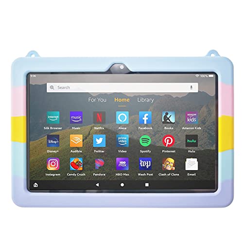 iZi Way Pop It Tablet Case for Amazon Fire HD 10 / Fire HD 10 Plus 10.1″ Kids (11th Generation, 2021 Release), Fidget Toy Pop Its Push Bubble Wrap Cute Silicone Cover Stand Shoulder Strap – Rainbow | The Storepaperoomates Retail Market - Fast Affordable Shopping