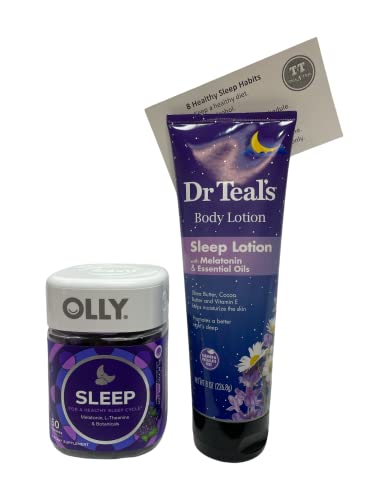 ThisNThat Sleep Bundle: Dr. Teals Sleep Boby Lotion, Olly Sleep Gummies & ThisNThat Tip Card