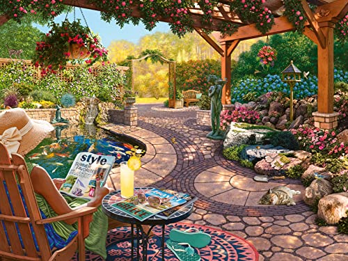 Ravensburger Cozy Backyard Bliss 750 Piece Large Format Jigsaw Puzzle for Adults – 16941 – Every Piece is Unique, Softclick Technology Means Pieces Fit Together Perfectly