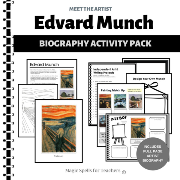 Edvard Munch – Biography & Art Activities Unit – The Scream