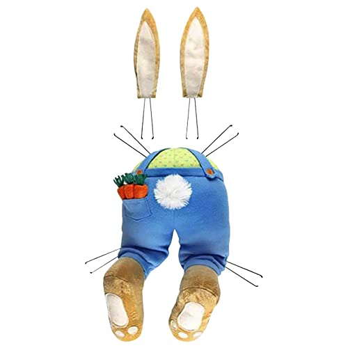DIY Easter Bunny Butt Wreath Attachment Cute Bunny Butt with Ears for Wreath Decor (A)