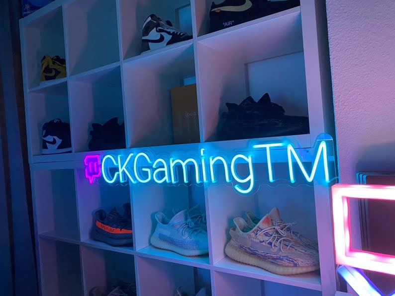MiMaik Custom Twitch Username Neon Signs for Stream Background Wall Decor, Gamer Tag LED Neon Light, Handmade Personalized Birthday Gift for Gamer (25 inches) | The Storepaperoomates Retail Market - Fast Affordable Shopping