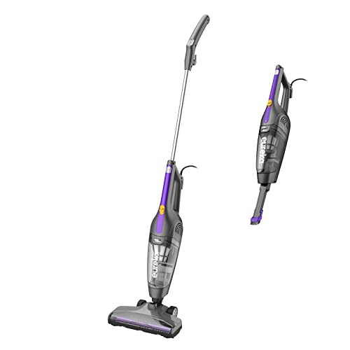 EUREKA Lightweight Corded Stick Vacuum Cleaner Powerful Suction Convenient Handheld Vac with Filter for Hard Floor, 3-in-1, Purple