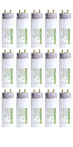 (case of 15) Sylvania 21781 FO32/841/ECO 32 watt 4100K T8 Bulbs, 800 Series, 48 inch Fluorescent Tube