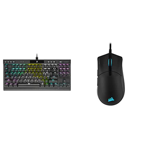 CORSAIR K70 RGB TKL – Champion Series Tenkeyless Mechanical Gaming Keyboard & Sabre RGB PRO Champion Series FPS/MOBA Gaming Mouse – Ergonomic Shape for Esports and Competitive Play