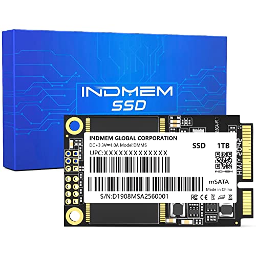 INDMEM SSD 1TB mSATA Internal Mini SATA SSD Micro-SATA TLC NAND Flash 1TB