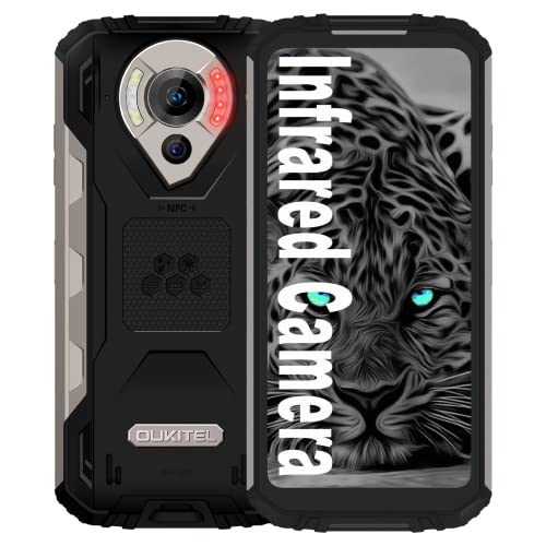 Unlocked Cell Phone OUKITEL WP16 Rugged Smartphone Night Vision Camera 10600mAh Battery 128GB+8GB Android 11 6.39″ HD Screen Fast Charging Fingerprint 5GWIFI OTG NFC GPS SOS IP68 Waterproof (Black)