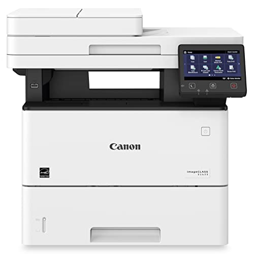 Canon imageCLASS D1620A All-in-One Wireless Monochrome Laser Printer for Office, White – Print Scan Copy – 5″ Touch Panel, 45 ppm, 600×600 dpi, 8.5″x14″, Auto 2-Sided Printing, 50-Sheet ADF, Ethernet