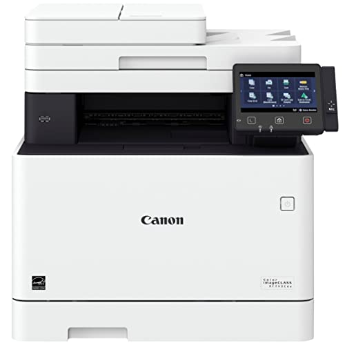 Canon imageCLASS MF743CdwB All-in-One Wireless NFC Color Laser Printer for Office, White – Print Scan Copy Fax – 28 ppm, 600 x 600 dpi, 8.5″x14″, Auto 2-Sided Printing, 50-Sheet ADF, 5″ Touchscreen