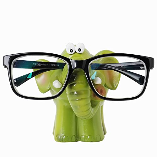 MAKOUYU Glasses Rack, Sunglasses Display Rack, Eyeglasses Storage Rack, Glasses Display Stand, Animal Shape, Holiday Gifts, Home Decoration (Elephant)