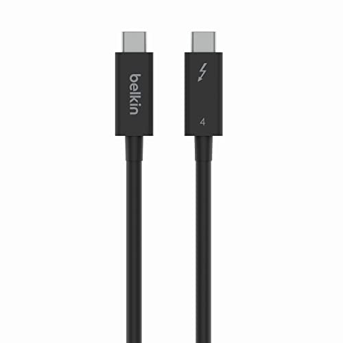 Belkin Thunderbolt 4 Cable (2M, 6.6ft Power Cable) – USB C Cable – USB Type C to Type C Cable with 100W Power Delivery PD, USB 4 Compliant – Compatible with Thunderbolt 3, MacBook Pro, eCPU & More