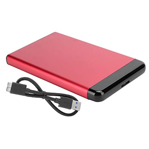 Portable 8TB External Hard Drive Portable HDD, Portable USB3.0 Floppy Drive 2.5 inch SSD/HDD SATA Disk Ultra-Thin Card Reader,Easy to Install,for Windows 10/7 / Vista/8 / XP/SE / 98(red)
