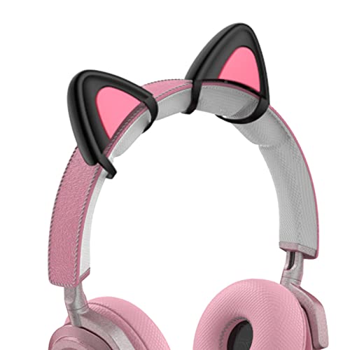 IKAXIYO Cat Ear Decoration Wear- Soft Lightweight Bluetooth-Compatible Headset Silicone Kitty Ear Headset Attachment Black | The Storepaperoomates Retail Market - Fast Affordable Shopping
