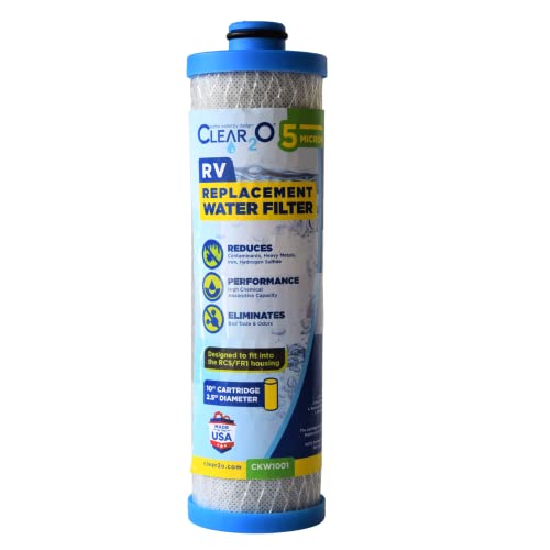CLEAR2O® RV Replacement Water Filter – CKW1001 – 5 Micron Fits RCS/FR1 Housing – MADE IN THE USA