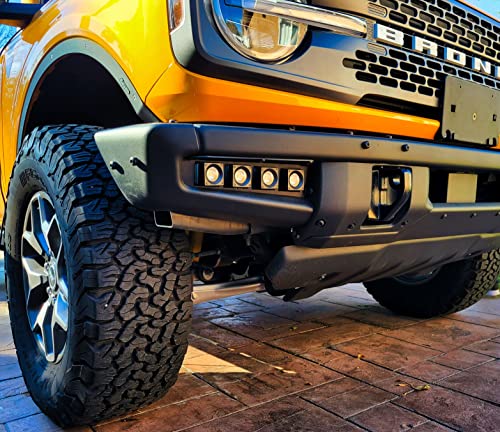 M&R Automotive LED Lights with Mounts and Hardware,Ultra-Bright 2021+ FORD BRONCO LED M&R MODULAR BUMPER FOG LIGHT KIT,Easy Install LED Light in 16000 LumenWhite and dual function AMBER DRL,BroncoTOP