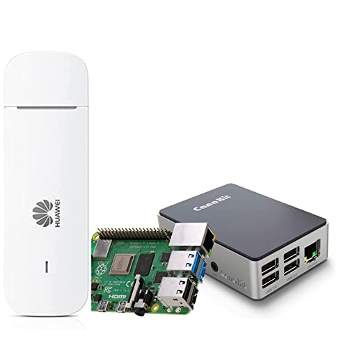 Raspberry Pi IoT GSM Modem – Configured Cana-Kit Raspberry Pi 4 8GB Extreme Kit – 128GB Edition + Hua’wei Unlocked E3372h-320 LTE USB Dongle + 1 MetroPCS 5G Simcard + Android Gateway App by SMSiT.ai