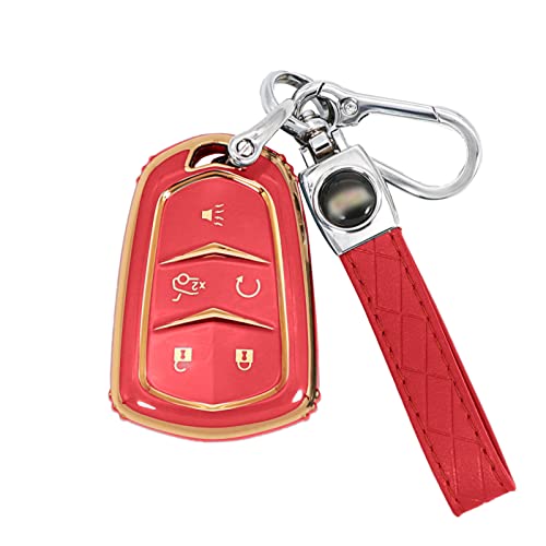 Forjume Key Fob Cover with Keychain 360 Degree Soft TPU Full Protection Key Fob Case for