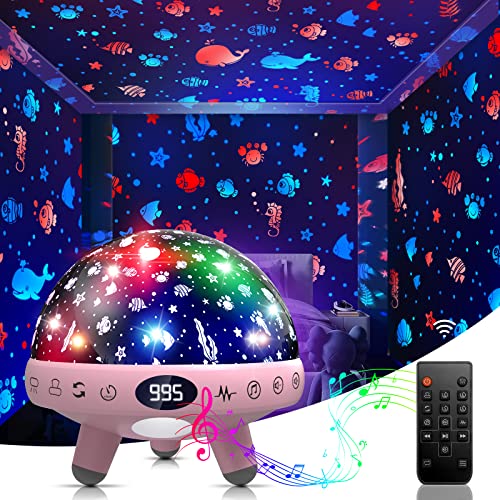 Night Light Projector for Kids Baby Night Light and Sound Machine for Kids Room,Built-in 29 Soothing Sounds for Baby Sleeping.Kids Night Lights for Bedroom.Toys for 1 -12 Year Old Girls Gifts