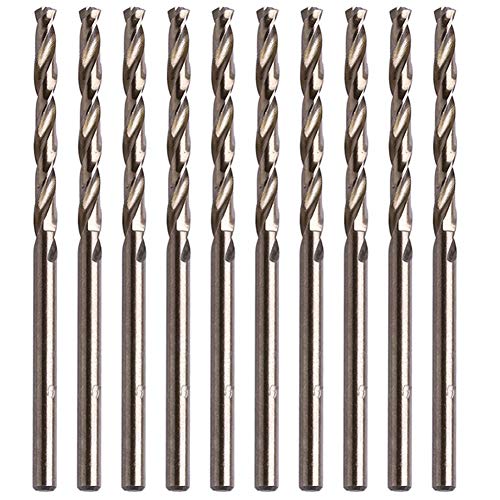 LudoPam 9/64″ inch Cobalt Steel Twist Drill Bit Set M35 Jobber Length,Straight Shank, Extremely Heat Resistant, Suitable for Drilling in Stainless Steel and Iron,Pack of 10