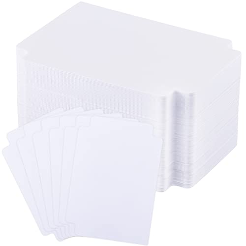 White Trading Card Divider Cards Card Sorting Tray Plastic Divider Cards Playing Card Seperator Trading Card Organizer Trading Card Pages for Games Sports Supplies, 69 x 97 mm (100)