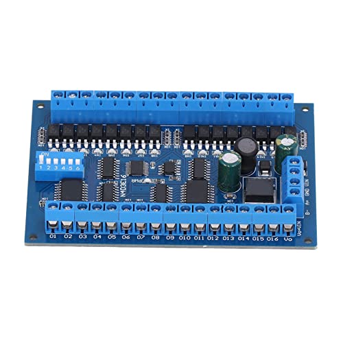 16 Input 16 Output Expansion Board RS485 16 Channel Remote Control Switch Module PLC IO Module DC 6.5‑30V for Smart Home PTC Camera(Single board)