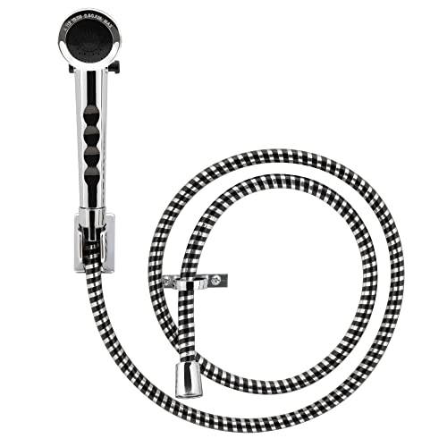 RecPro RV Shower Head with Hose and Holder | RV Hand Held Shower Head | Chrome Hose Kit