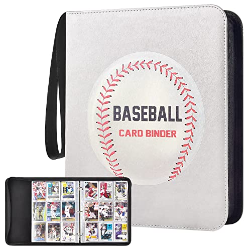 720 Pockets Baseball Card Binder Sleeves, Storage Box Compatible with Topps Baseball Cards, Display Case Protectors Album for Football Cards, Trading Card, Sports Cards Packs (Case Only), White