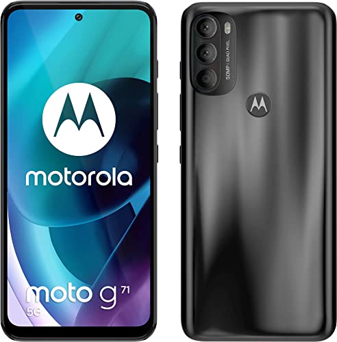 Motorola Moto G71 5G Dual-SIM 128GB ROM + 6GB RAM (GSM Only | No CDMA) Factory Unlocked Android Smartphone (Iron Black) – International Version