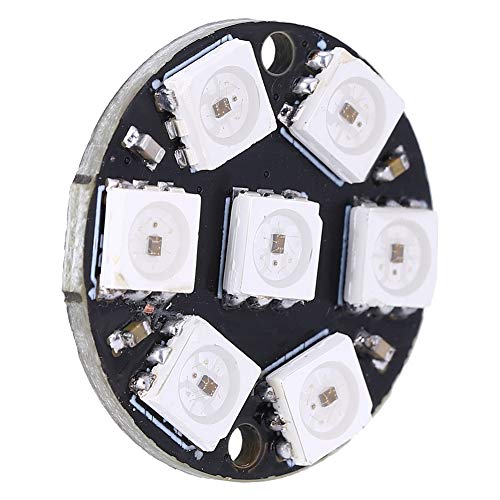 Cjmcu 7 Bit WS2812, Colorful LED Lights Round Development Board Cjmcu 7 Bit Development Board Small Size Great Workmanship for Electrical Equipment