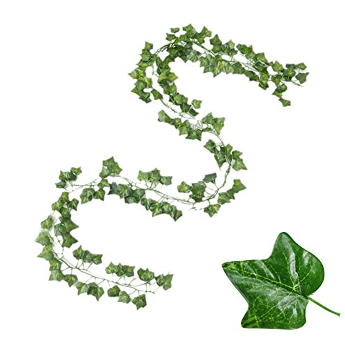 Zhangxu Artificial Ivy Leaf Plants Vine Artificial Plants Greeny Chain Wall Hanging Leaves for Home Room Garden Decoration